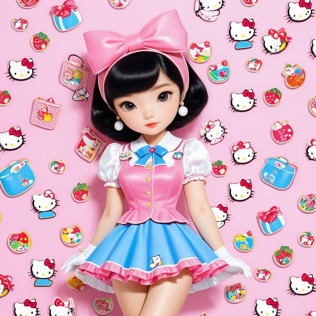 Retro Hello Kitty Character Design