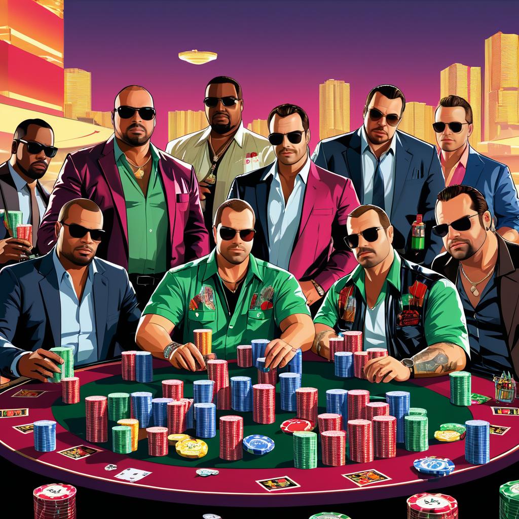 High-Stakes Poker Crew Illustration