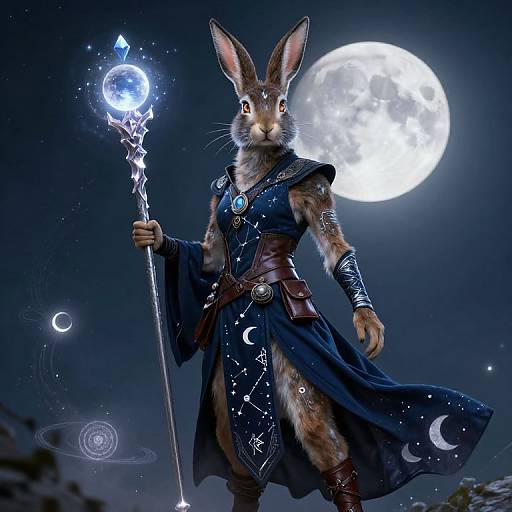 Mystical Harengon Lunar Sorcerer Full Body
