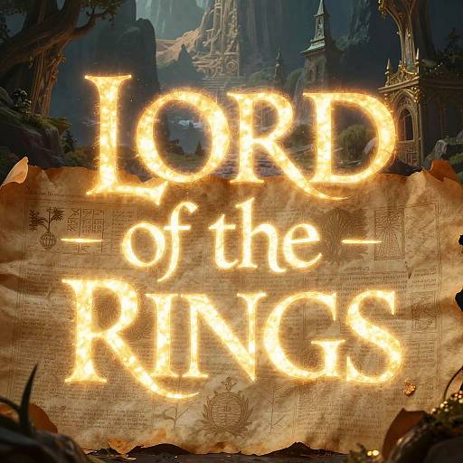 Glowing Tengwar on Ancient Parchment