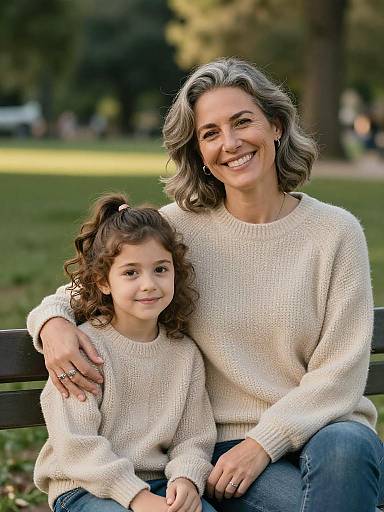 Golden Hour Mother and Daughter Portrait
