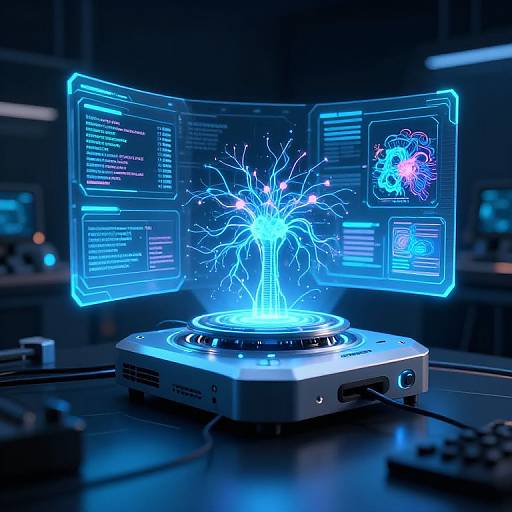 Cybernetic AI Image Generator Concept