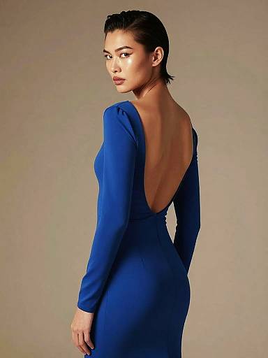 Androgynous Sapphire High-Fashion Studio Portrait