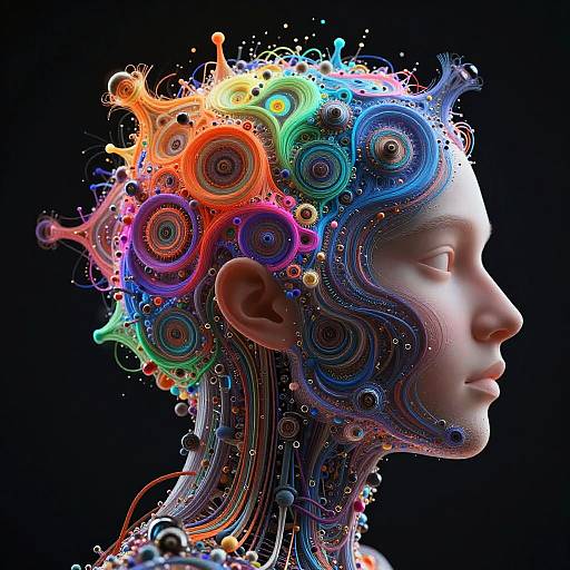 Abstract AI and Human Imagination Fusion