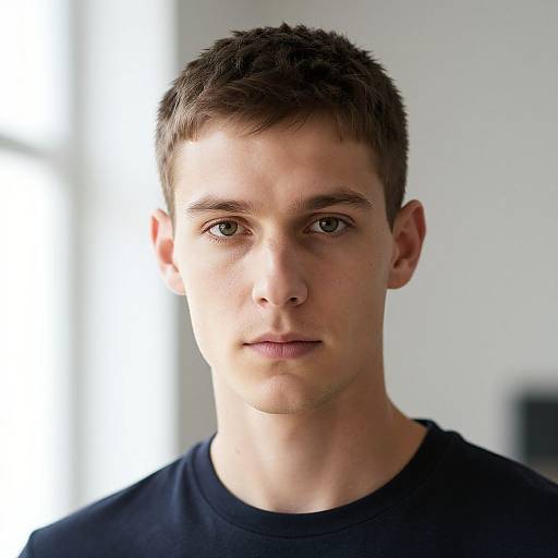 Modern Bowl Cut Male Portrait