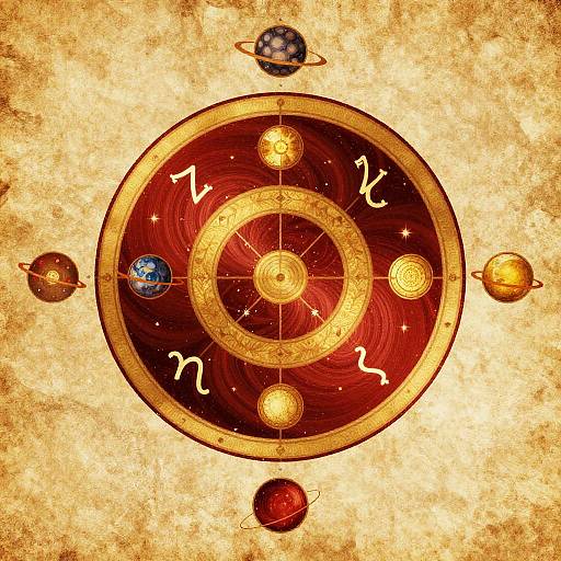 Cosmic Wheel of Fortune Tarot Art