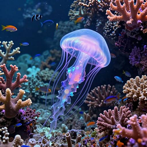 Ethereal Underwater Jellyfish Realm