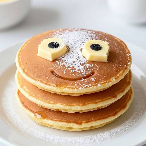 Whimsical Pancake Face Artwork