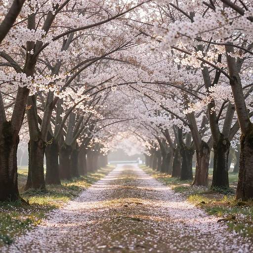 Cherry Blossom Forest Path Serenity
