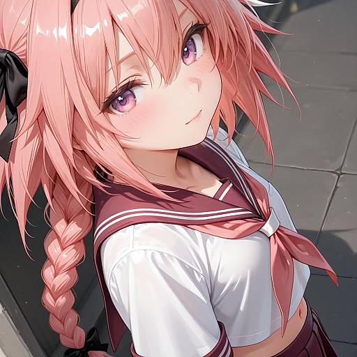 Close-Up Portrait of Schoolboy Smirking