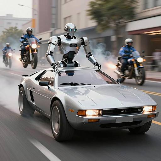 Futuristic Chase: Matte Painting Adventure