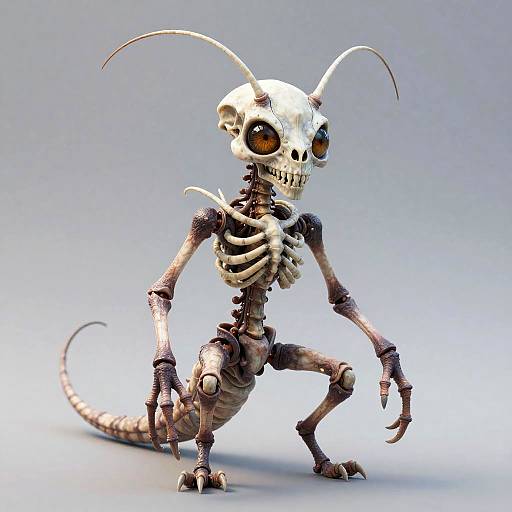 Frostscale Arboreal Octopedal Crawler with Skeletal Head