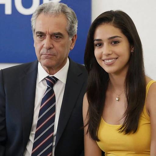 Formal Portrait of Middle-Aged Man and Young Woman