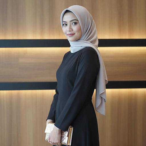 Elegant Asian Woman in Hijab Photo