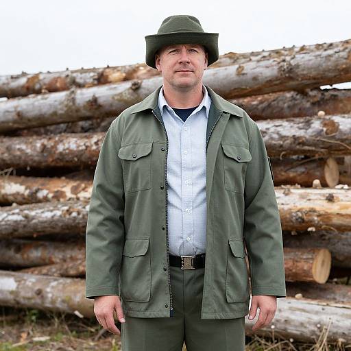 Pro Fisherman in Rustic Setting