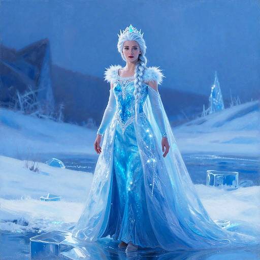 Ice Sorceress in Winter Wasteland