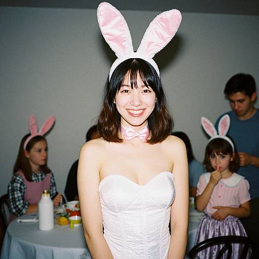 Mangaka Woman in Easter Bunny Costume