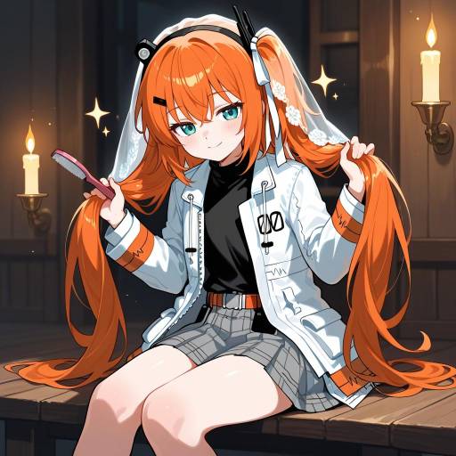 Smug Girl in Quaint Village Glow