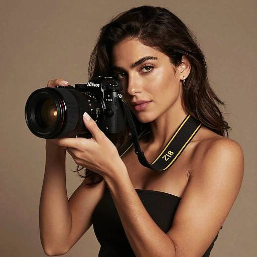 Elegant Sepia Portrait of Latin Woman