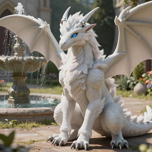 Reshiram Sunlit Medieval Garden Portrait