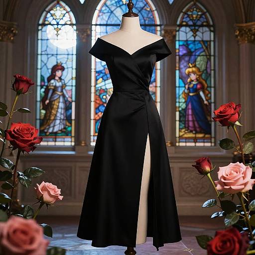 Modern Princess Peach in Black Dress