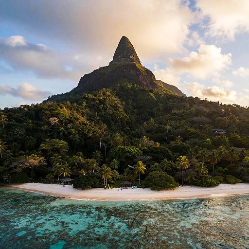 Dramatic Tropical Island Aerial View