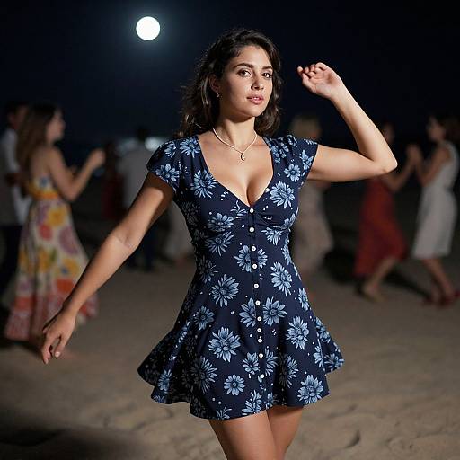 Moonlight Dance Party Fashion Portrait