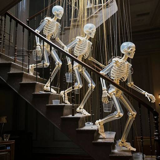 Translucent Memories Ascend Skeletal Staircases