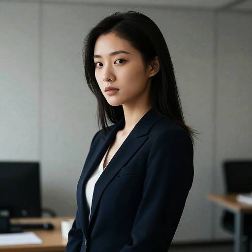 Photorealistic Office Lady Portrait