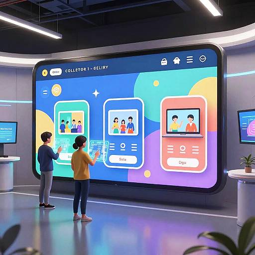 3D Digital Gallery with Holographic UI