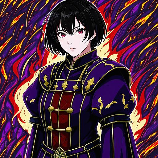 Illustration of Morgan (fire emblem), fire emblem in the style of Flipper