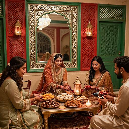 Pakistani Henna Night Wedding Scene