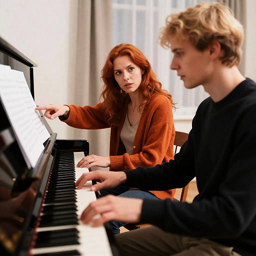 Pianists in Action: Intense Music Moment