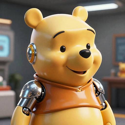 Stippling Winnie the Pooh Spring Mech