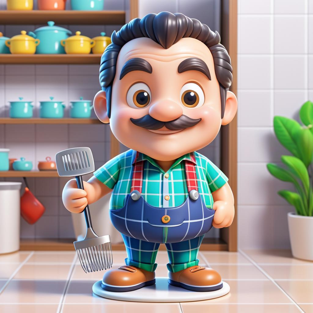 Cheerful Chibi Italian Uncle Character