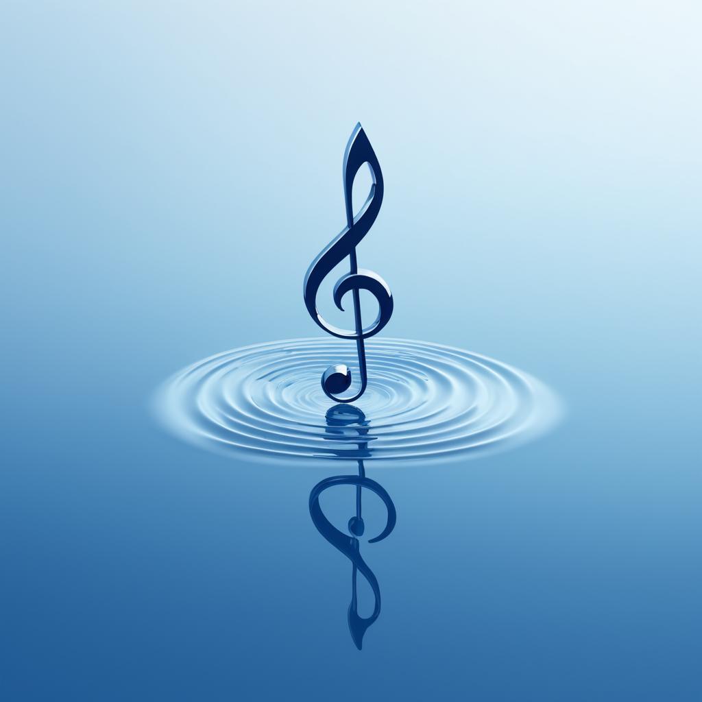 Sleek Minimalistic Water Musical Note