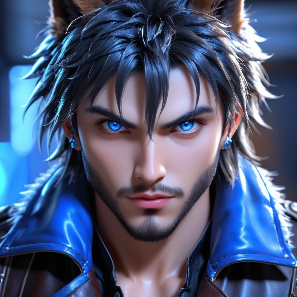 Realistic Anime Werewolf Portrait Art