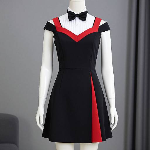 Elegant Mannequin in Black Dress