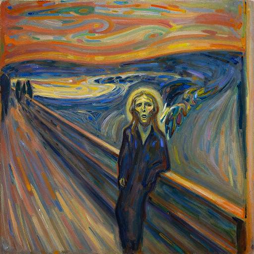 Expressionist Angelic Jesus in Gethsemane