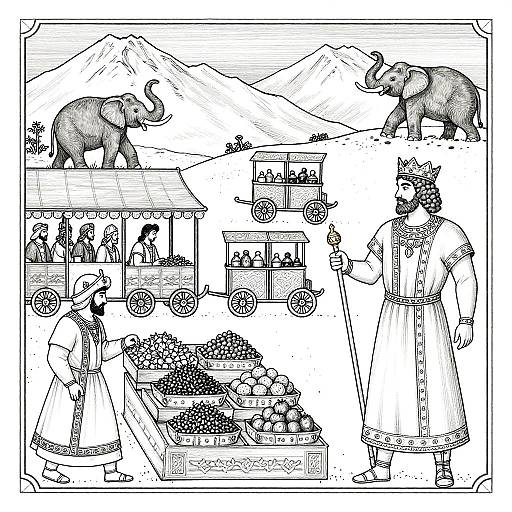 Medieval Arabic Merchant and Carthage King