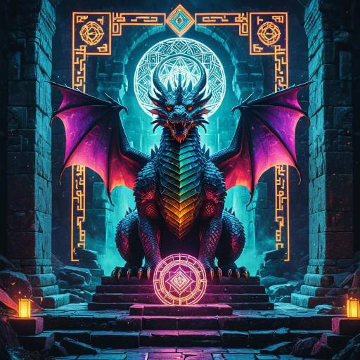 Majestic Dragon Guardian Tarot Card