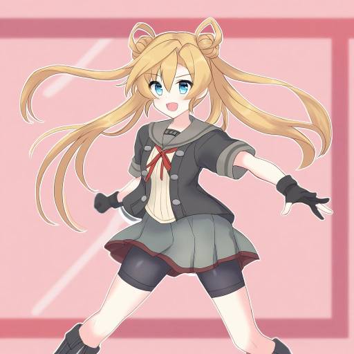 Illustration of Abukuma kai ni (kancolle), kantai collection in the style of Emily (pure dream)