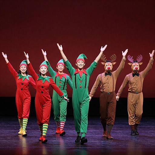 Festive Dance Performance on Stage