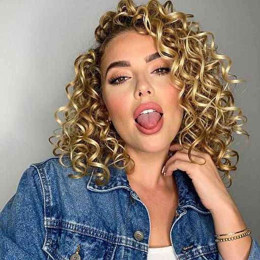 Portrait of a Woman with Curly Hair