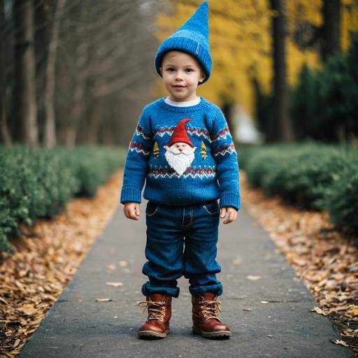 Gnome-Inspired Costume for a Young Boy