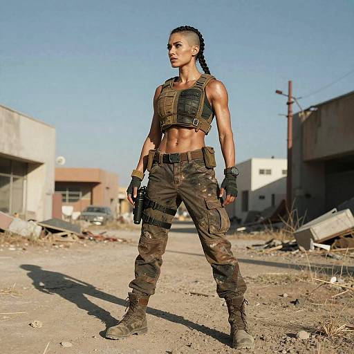 Post-Apocalyptic Muscular Scavenger Portrait