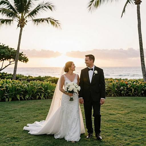 Joyful Bride and Ring Bearer Moment