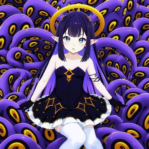 Illustration of Ao-chan (ninomae ina'nis), hololive in the style of Hemogurobin a1c