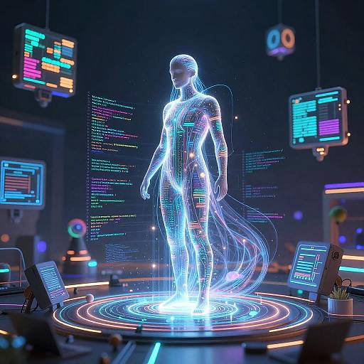 Ethereal AI Creator Weaving Code