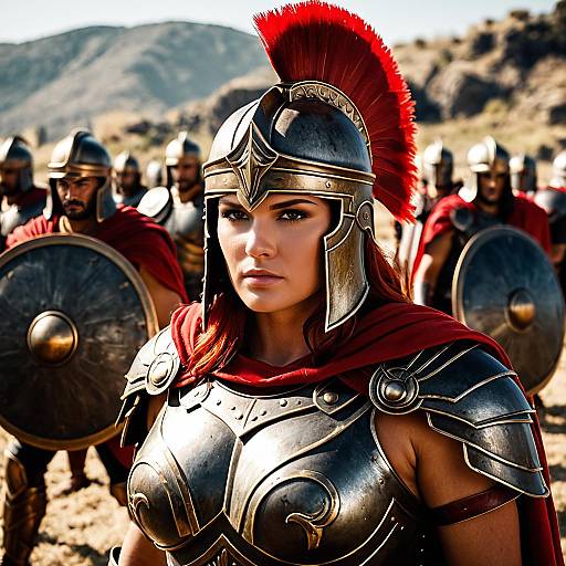 Female Spartan Warrior in Armor